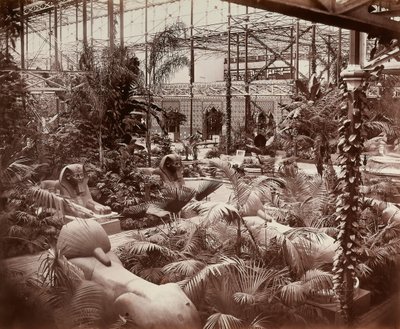 लंदन में क्रिस्टल पैलेस: उष्णकटिबंधीय खंड, c.1870 (b/w फोटो) द्वारा जोसेफ पैक्सटन