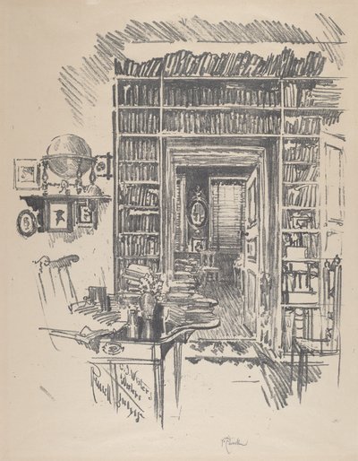 डॉ. विस्टर्स, 1912 में बुक-रूम। द्वारा जोसेफ पेनेल