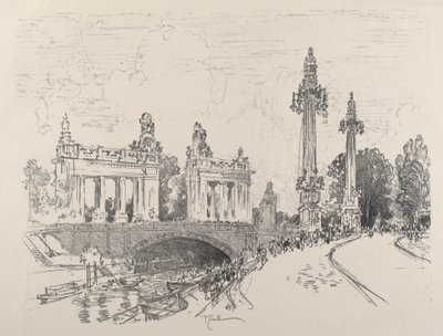 1921 में चार्लोटनबर्ग में ब्रिज। द्वारा जोसेफ पेनेल