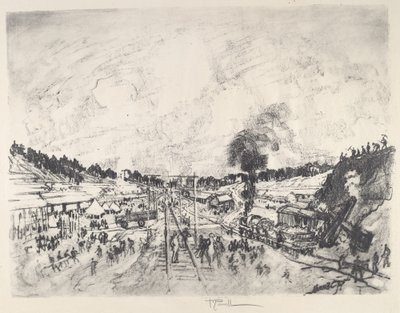 कैंप का निर्माण, 1917। द्वारा जोसेफ पेनेल