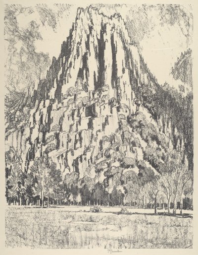बट्रेसेस, योसेमाइट, 1912। द्वारा जोसेफ पेनेल
