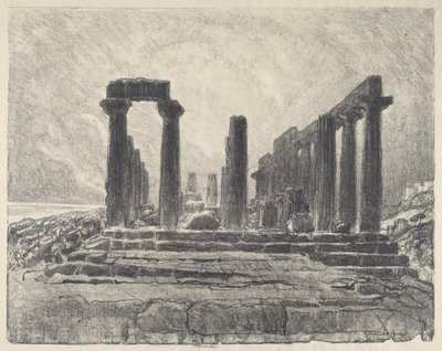 जूनो के मंदिर के स्तंभ, गिरगेंटी, 1913। द्वारा जोसेफ पेनेल