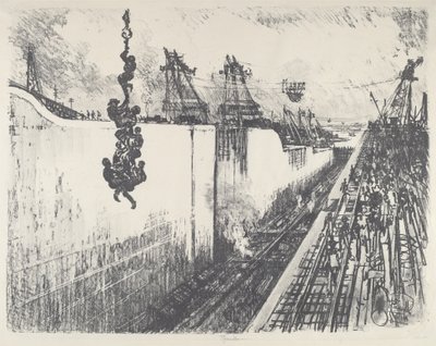 डिनर टाइम, गैटुन लॉक, 1912। द्वारा जोसेफ पेनेल