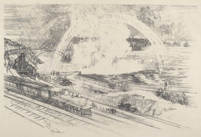 फॉल्स स्टेशन, नियाग्रा, 1910। द्वारा जोसेफ पेनेल