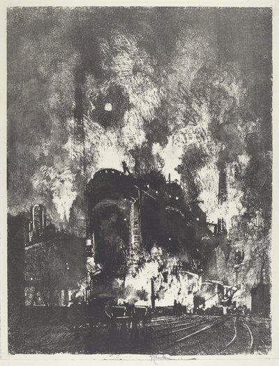 भट्टियां रात में, 1916। द्वारा जोसेफ पेनेल