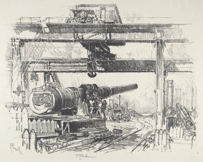 गन-परीक्षण, 1916। द्वारा जोसेफ पेनेल