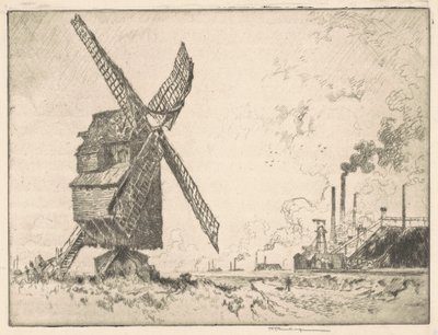 ओल्ड एंड न्यू मिल्स, वैलेंसिएनेस, 1910। द्वारा जोसेफ पेनेल