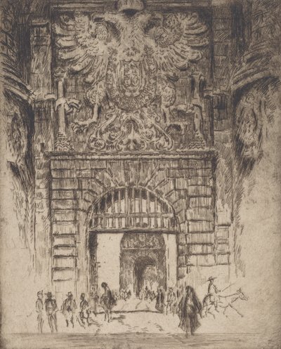 विसगरा गेट, मैड्रिड का गेट, टोलेडो, 1904। द्वारा जोसेफ पेनेल