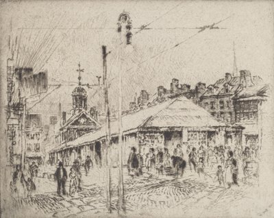 दूसरा स्ट्रीट मार्केट, फिलाडेल्फिया, 1920। द्वारा जोसेफ पेनेल