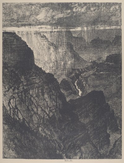 ग्रैंड कैन्यन, 1912 में तूफान। द्वारा जोसेफ पेनेल