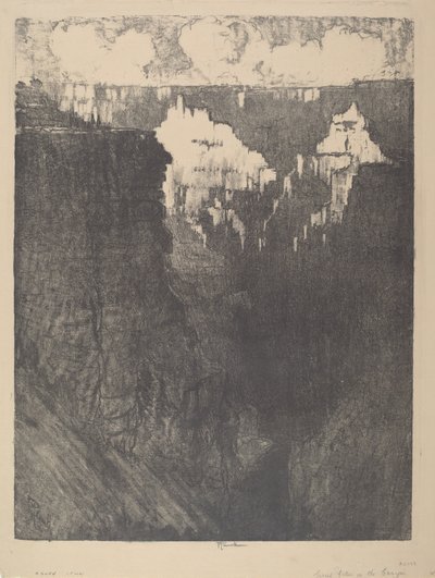 1912 में घाटी में सूर्यास्त शहर। द्वारा जोसेफ पेनेल