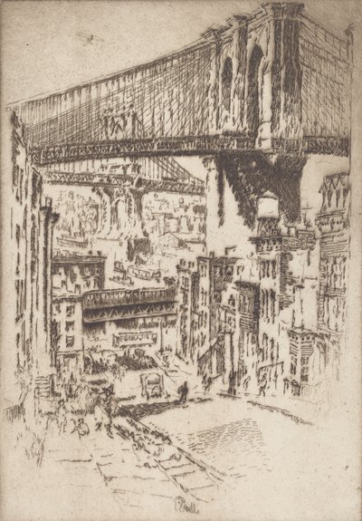 ब्रिज, ब्रुकलिन से, 1921। द्वारा जोसेफ पेनेल