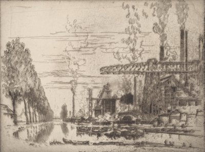 ब्रसेल्स नहर, एक आधुनिक हॉबीमा, 1910। द्वारा जोसेफ पेनेल