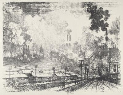 कोयले की खान, 1916। द्वारा जोसेफ पेनेल