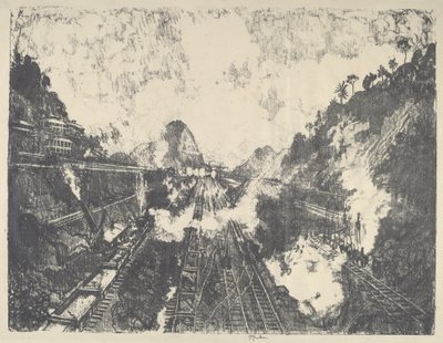 कट, एंकॉन हिल की ओर देख रहे हैं, 1912। द्वारा जोसेफ पेनेल