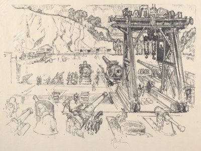 गन-टेस्टिंग ग्राउंड, 1917। द्वारा जोसेफ पेनेल