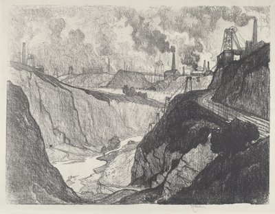 लोहे की खान, 1916। द्वारा जोसेफ पेनेल