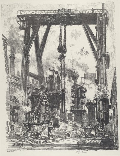 द ओल्ड गन-पिट, 1916। द्वारा जोसेफ पेनेल