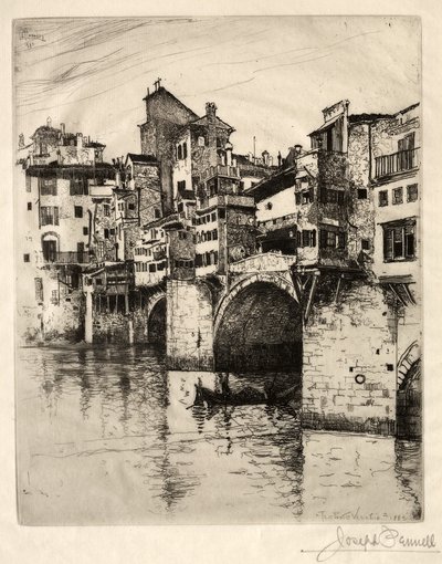 द पोंटे वेक्चियो, 1883। द्वारा जोसेफ पेनेल