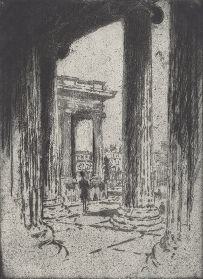 पोर्टिको, ब्रिटिश संग्रहालय, 1905। द्वारा जोसेफ पेनेल