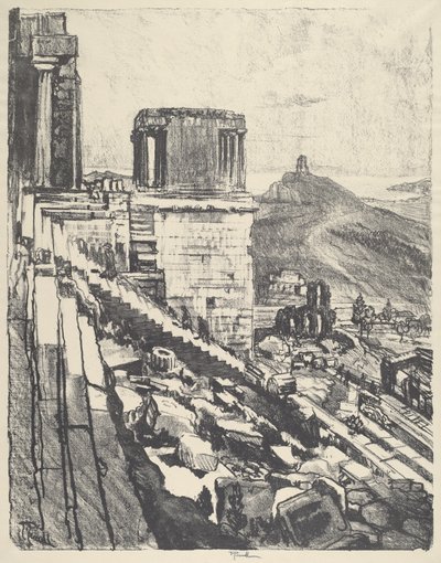 नाइके का मंदिर, एथेंस, 1913। द्वारा जोसेफ पेनेल