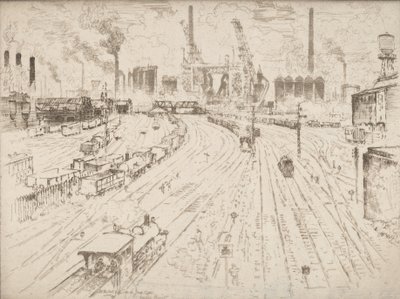ट्रैक्स, ओबरहाउज़ेन, 1910। द्वारा जोसेफ पेनेल
