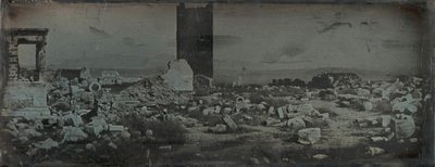 खंडहर और अग्रभूमि, एक्रोपोलिस, एथेंस, 1842। द्वारा जोसेफ फिलिबर्ट जिरॉल्ट डी प्रांगेय