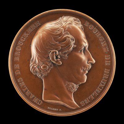 चार्ल्स डी ब्रोकेरे, 1796-1860, ब्रुसेल्स के मेयर 1848 [सामने], 1854। द्वारा जोसेफ पियरे ब्रेमटे