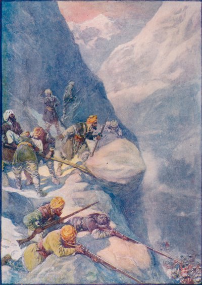 रोलिंग स्टोन्स द्वारा क्रश, मुस्केट-शॉट के पुरुष द्वारा डाउन-डाउन द मेन फेल इन हंड्स, 1908, सी 1 द्वारा जोसेफ रैटक्लिफ स्कीलटन