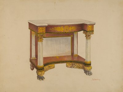 कंसोल तालिका, 1936। द्वारा जोसेफ रोथेनबर्ग