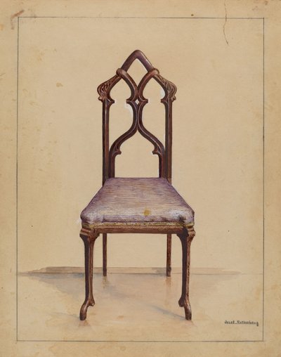 साइड चेयर, 1936। द्वारा जोसेफ रोथेनबर्ग