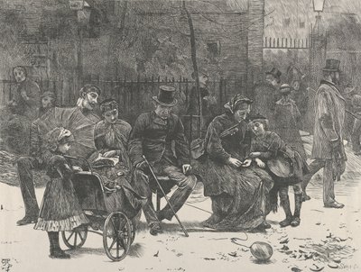 सेंट जेम्स पार्क में एक सीट, 1870। द्वारा जोसेफ स्वैन
