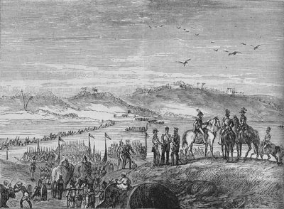 सतलज को पार करने वाली ब्रिटिश सेना, c1880 द्वारा जोसेफ स्वैन