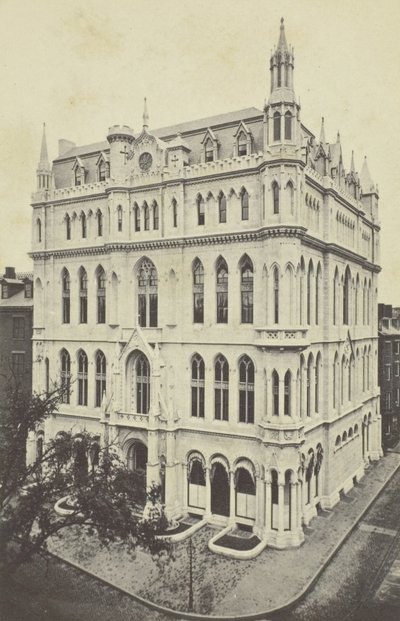 न्यू मेसोनिक मंदिर, बोस्टन, 1860। द्वारा जोसेफ वार्ड