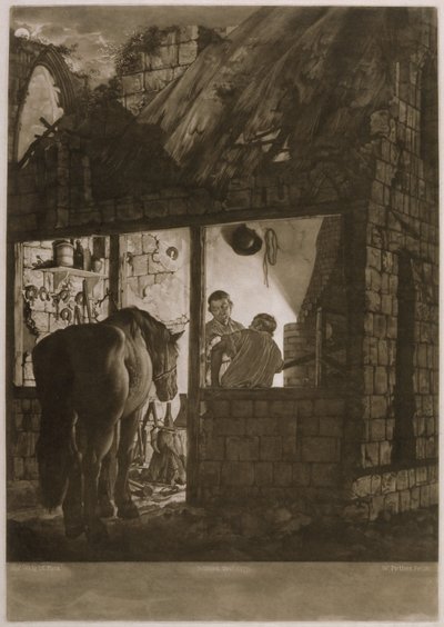 विलम पैंथर (c.1781-1821), 1771 (मेजोटिन्टिन) द्वारा उत्कीर्ण एक फारेनर्स शॉप द्वारा डर्बी के जोसेफ राइट
