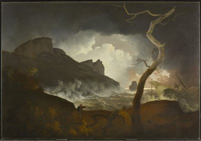 एंटिगोनस इन द स्टॉर्म (एक्ट III, दृश्य iii, शेक्सपियर द विंटर्स टेल से), 1790-92 द्वारा डर्बी के जोसेफ राइट