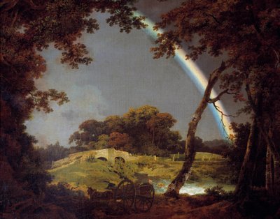 रेनबो पेंटिंग के साथ लैंडस्केप डर्बी के जोसेफ राइट द्वारा (1734-1797) 1794 डर्बी, डर्बी संग्रहालय द्वारा डर्बी के जोसेफ राइट