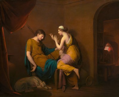 कोरिंथियन नौकरानी, 1782-1784। द्वारा डर्बी के जोसेफ राइट