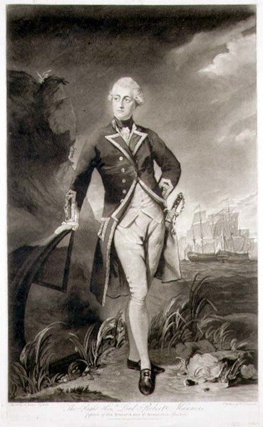 विलियम डिकिंसन (1746-1823) पब द्वारा उत्कीर्ण लॉर्ड रॉबर्ट मैनर्स (1758-82) एचएमएस 'रिज़ॉल्यूशन' के कप्तान का पोर्ट्रेट। 1783 (उत्कीर्णन) द्वारा जोशुआ (बाद) रेनॉल्ड्स