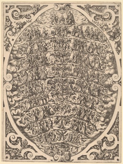 स्वर्ग का पदानुक्रम, 1579। द्वारा जोस्ट अमोन