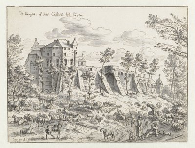 ल्यूवेन का महल, 1675 (कागज पर कलम और स्याही) द्वारा जोशुआ डे ग्रेव