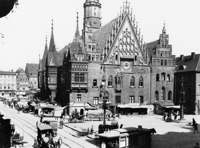 टाउन हॉल, ब्रेस्लाउ (आधुनिक दिन व्रोकला) पोलैंड, c.1910 द्वारा jousset
