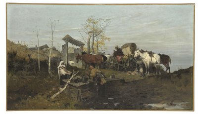 वेल, 1877 में बातचीत द्वारा जोज़ेफ़ ब्रांड्ट