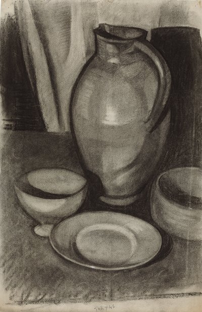 स्टिल लाइफ विथ ए जग; नेचर मॉ ला लाशे, 1910 द्वारा जुआन ग्रिस