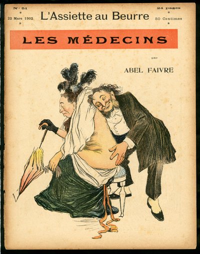 "" L'Plate au Beurre"" का कवर, संख्या 51, रंगों में व्यंग्य द्वारा जूल्स हाबिल फैवरे