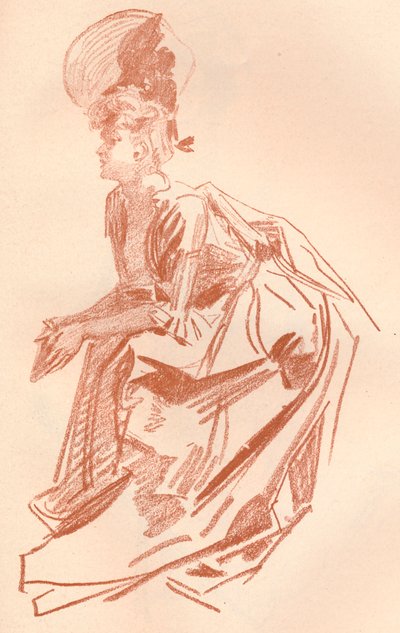 Sanguine में ड्राइंग, c1900 1903-1904 द्वारा जूल्स चेरी