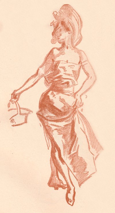 Sanguine में ड्राइंग, c1900 1903-1904 द्वारा जूल्स चेरी