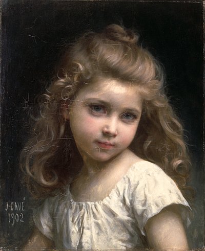 पोर्ट्रेट ऑफ़ ए यंग गर्ल, 1902 द्वारा Jules Cyrille Cave