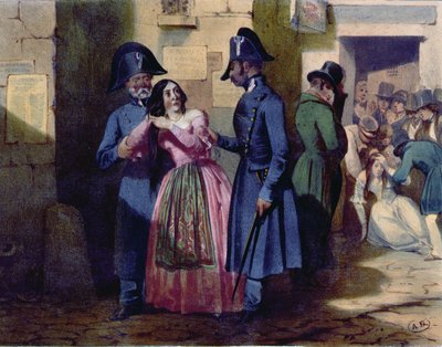 पुलिस द्वारा वेश्या की गिरफ्तारी, c.1835 द्वारा जूल्स डेविड