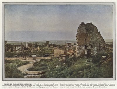 क्लेरमोंट-एन-आर्गोन के खंडहर द्वारा Jules Gervais Courtellemont